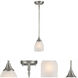Signature 1 Light 4.5 inch Brushed Nickel Mini Pendant Ceiling Light