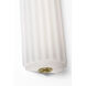 Chapman & Myers Madden LED 4.25 inch Alabaster and Antique-Burnished Brass ADA Fluted Linear Sconce Wall Light