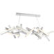 Chaos LED 72 inch Brushed Aluminum Chandelier Ceiling Light in 19, 72in.