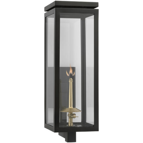 Chapman & Myers Fresno2 1 Light 18.5 inch Matte Black Outdoor Bracketed Gas Wall Lantern, Medium