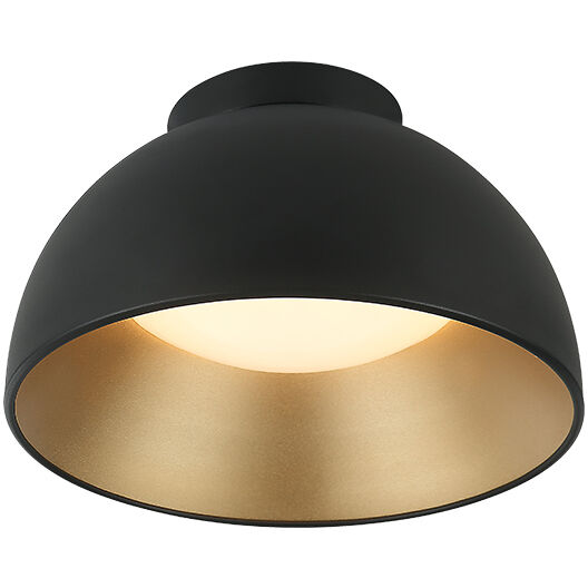 Zenith 1 Light 11.88 inch Matte Black Flush Mount Ceiling Light