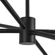 Alora Mood Willow 6 Light 37 inch Matte Black/Smoked Solid Glass Chandelier Ceiling Light in Smoked Glass
