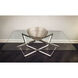 Carlo 51 X 27.5 inch Polished Chrome Coffee Table