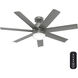Brazos 52 inch Matte Silver Outdoor Ceiling Fan