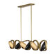 Onyx Island Light Ceiling Light in Brushed Gold And Satin Bronze