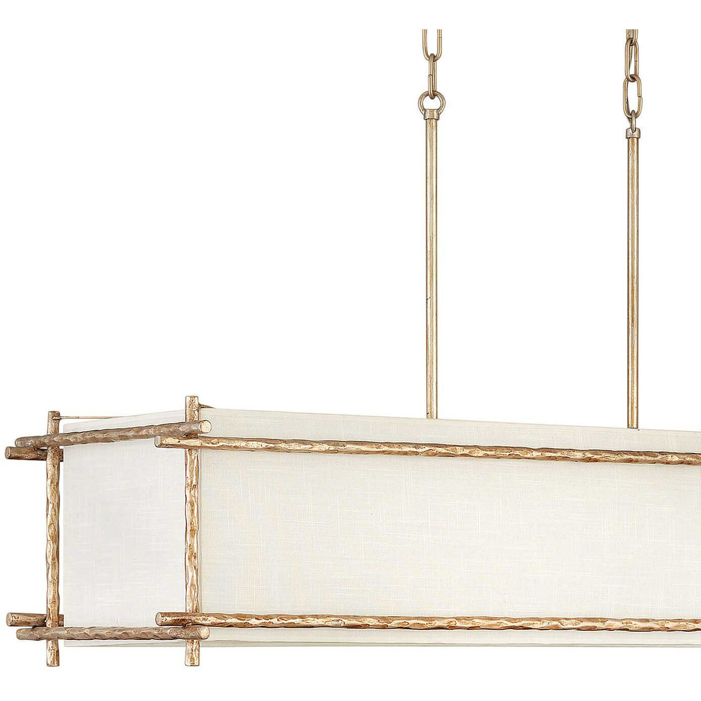 Tress 6 Light 42 inch Champagne Gold Indoor Linear Chandelier Ceiling Light