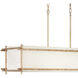 Tress 6 Light 42 inch Champagne Gold Indoor Linear Chandelier Ceiling Light