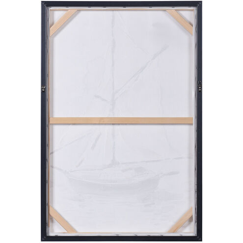 Lifted Sail Pale Yellow-White-and Black-Painted Wall Art