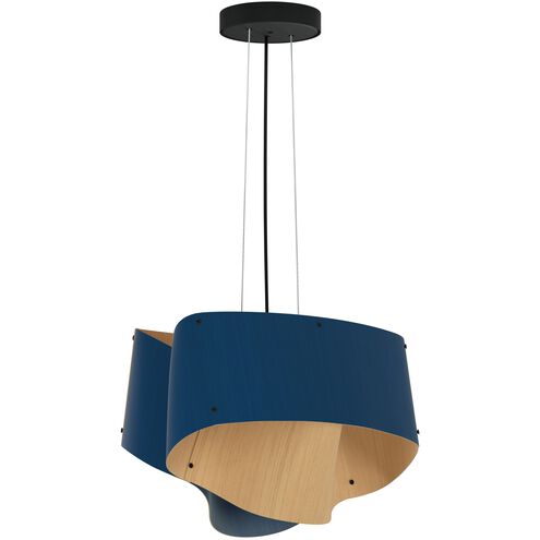 Carlotta 1 Light 16.9 inch Black Pendant Ceiling Light, WEP Collection