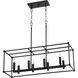 Olympus 8 Light 34 inch Noir Linear Pendant Ceiling Light