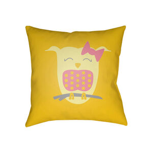 Littles 18 X 18 inch Yellow and Pink Outdoor Throw Pillow