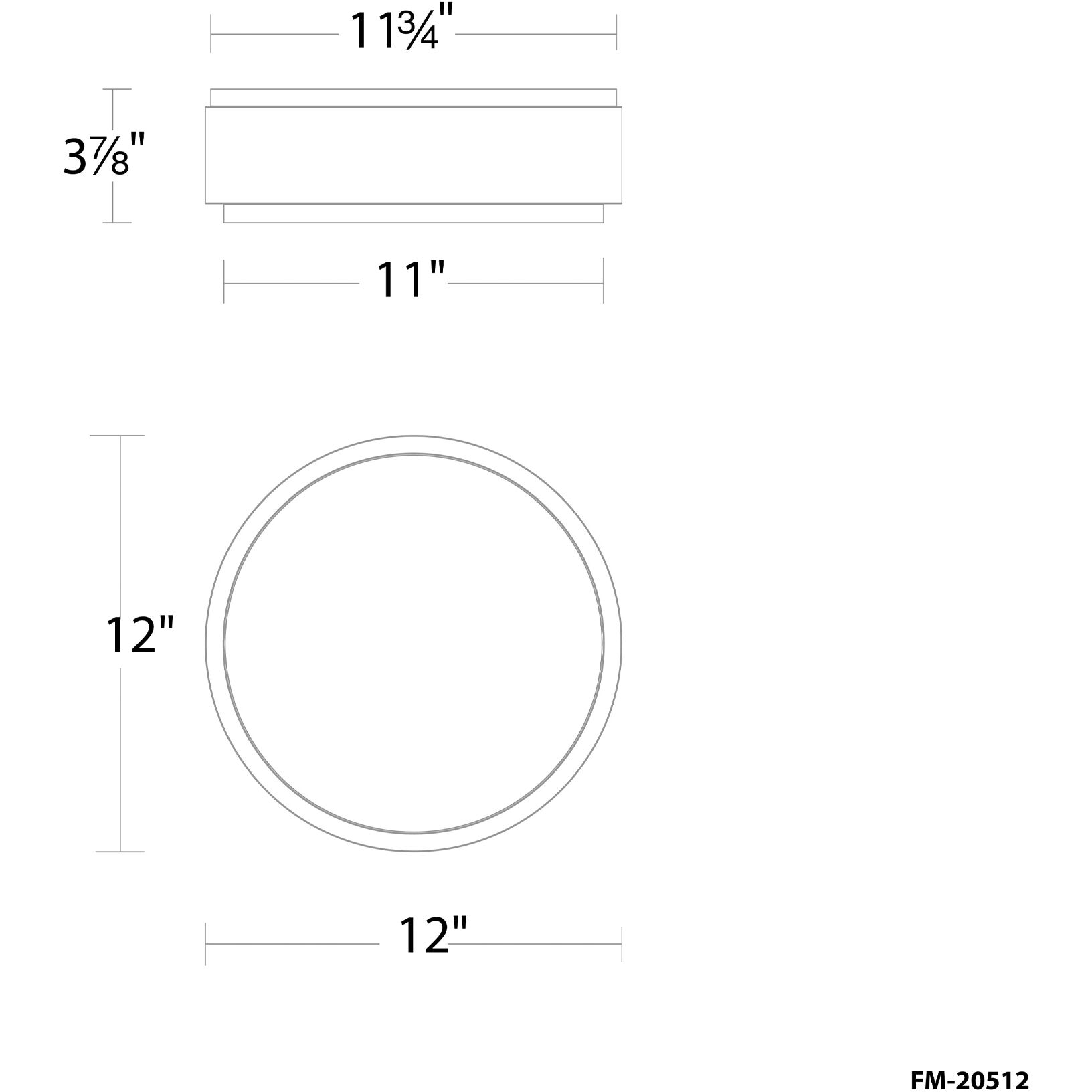 Salvo LED 12 inch White and Aged Brass Flush Mount Ceiling Light in 3000K, White/Aged Brass, dweLED
