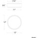 Salvo LED 12 inch White and Aged Brass Flush Mount Ceiling Light in 2700K, White/Aged Brass, dweLED