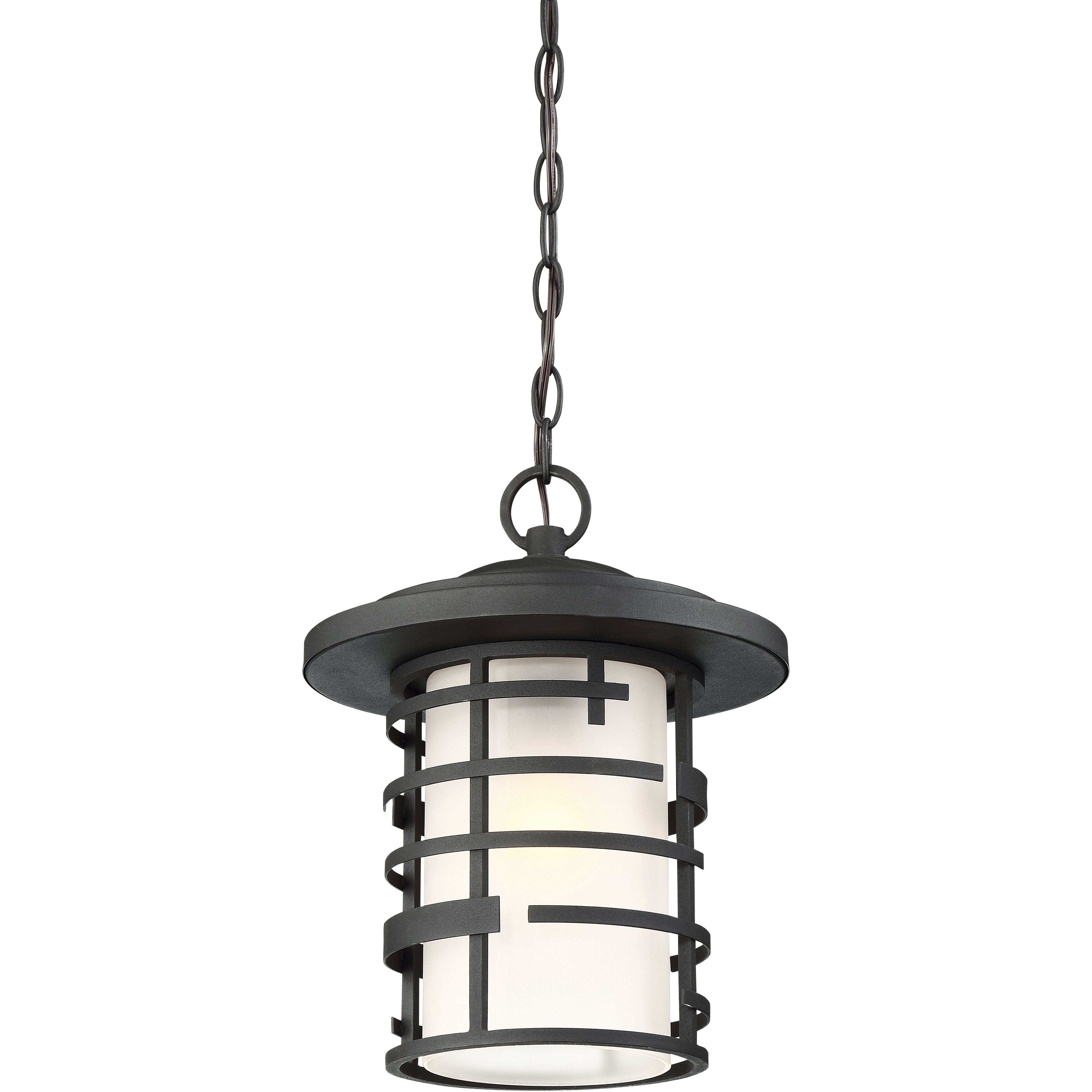 Lansing 1 Light 11 inch Textured Black Outdoor Hanging Lantern