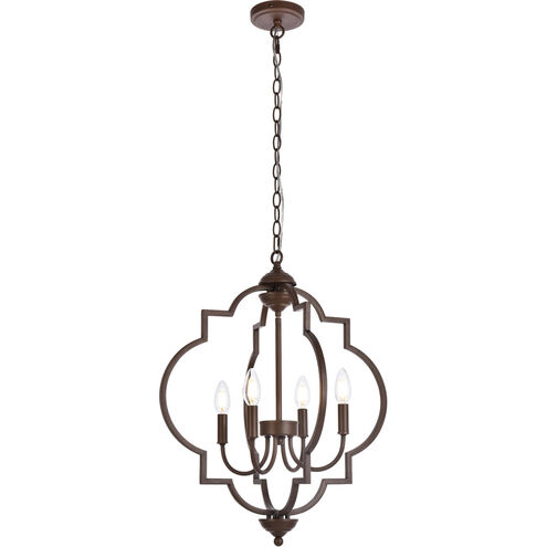 Sandara 4 Light 20 inch Weathered Oak Pendant Ceiling Light