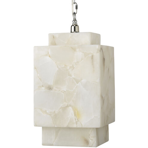 Borealis 1 Light 9 inch Alabaster Pendant Ceiling Light, Cube
