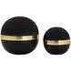 Clemmons 6.25 X 6.25 inch Black with Brass Box, Set of 2