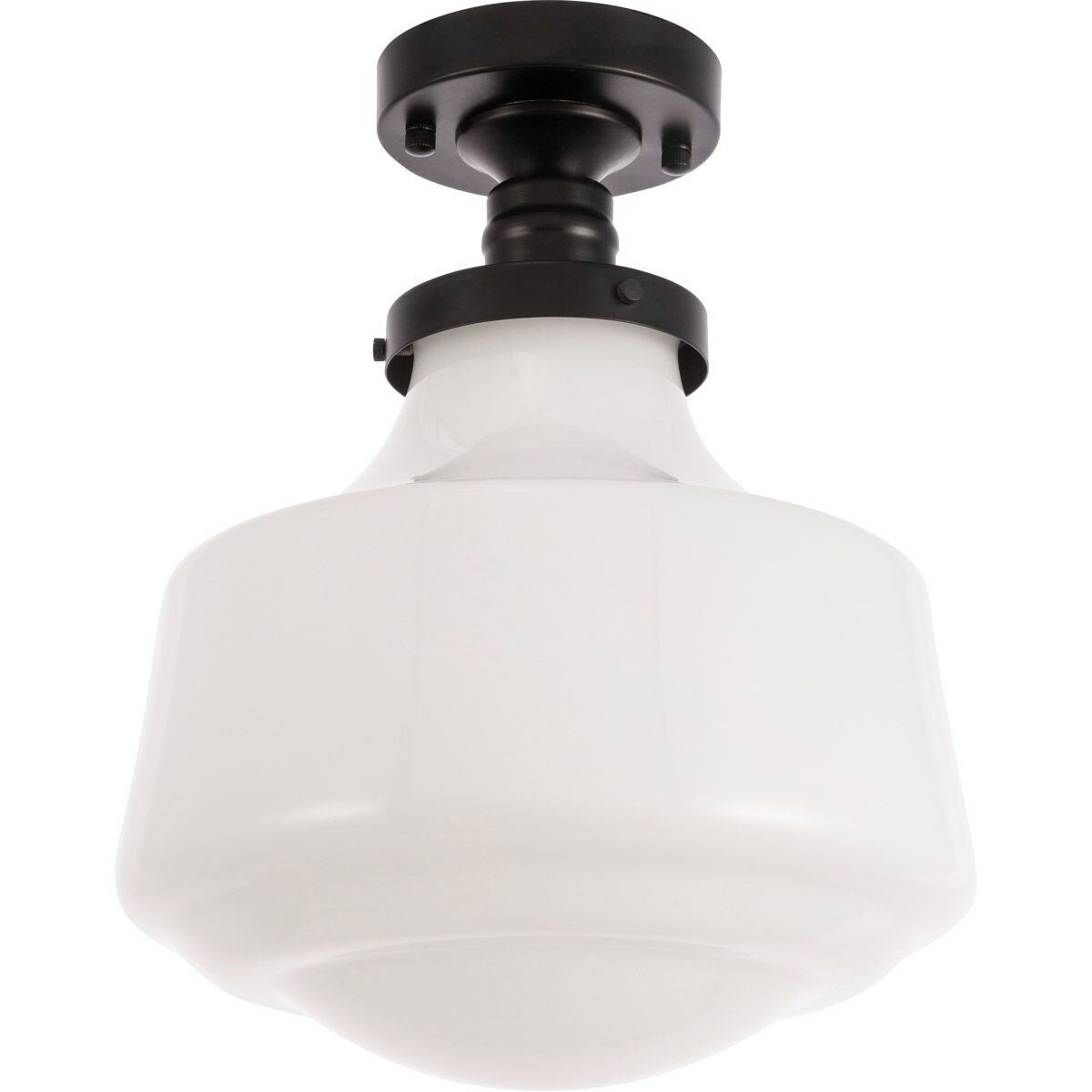 Lyle 1 Light 11 inch Black Flush Mount Ceiling Light
