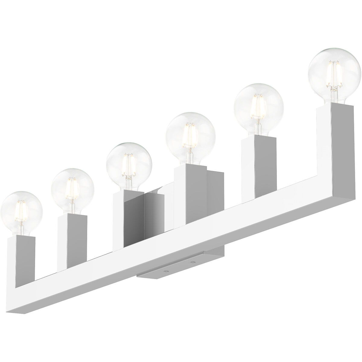 Solna 6 Light 44 inch Polished Chrome Vanity Sconce Wall Light