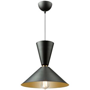 Tempo LED 14 inch Matte Black and Brass Pendant Ceiling Light