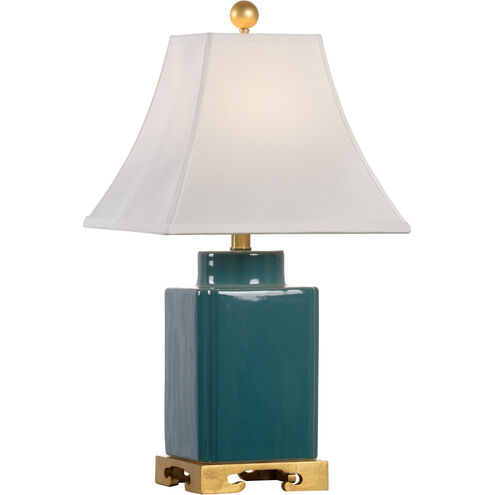 Biltmore 25 inch 100.00 watt Green Glaze/Antique Gold Leaf Table Lamp Portable Light