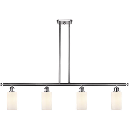Ballston Clymer LED 48 inch Brushed Satin Nickel Island Light Ceiling Light in Matte White Glass, Ballston