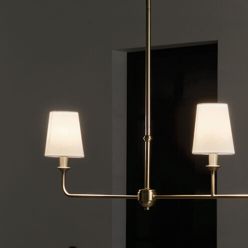 Pallas 3 Light 4.5 inch Brushed Natural Brass Chandelier Linear Ceiling Light