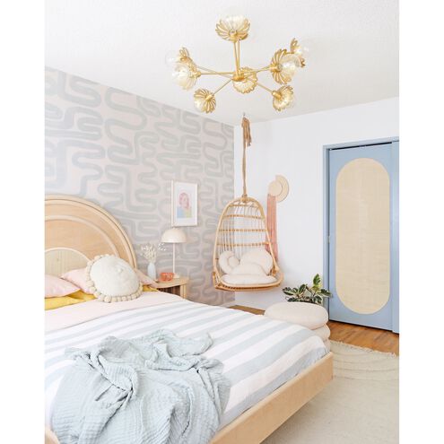 Alyssa 8 Light 42 inch Aged Brass Chandelier Ceiling Light