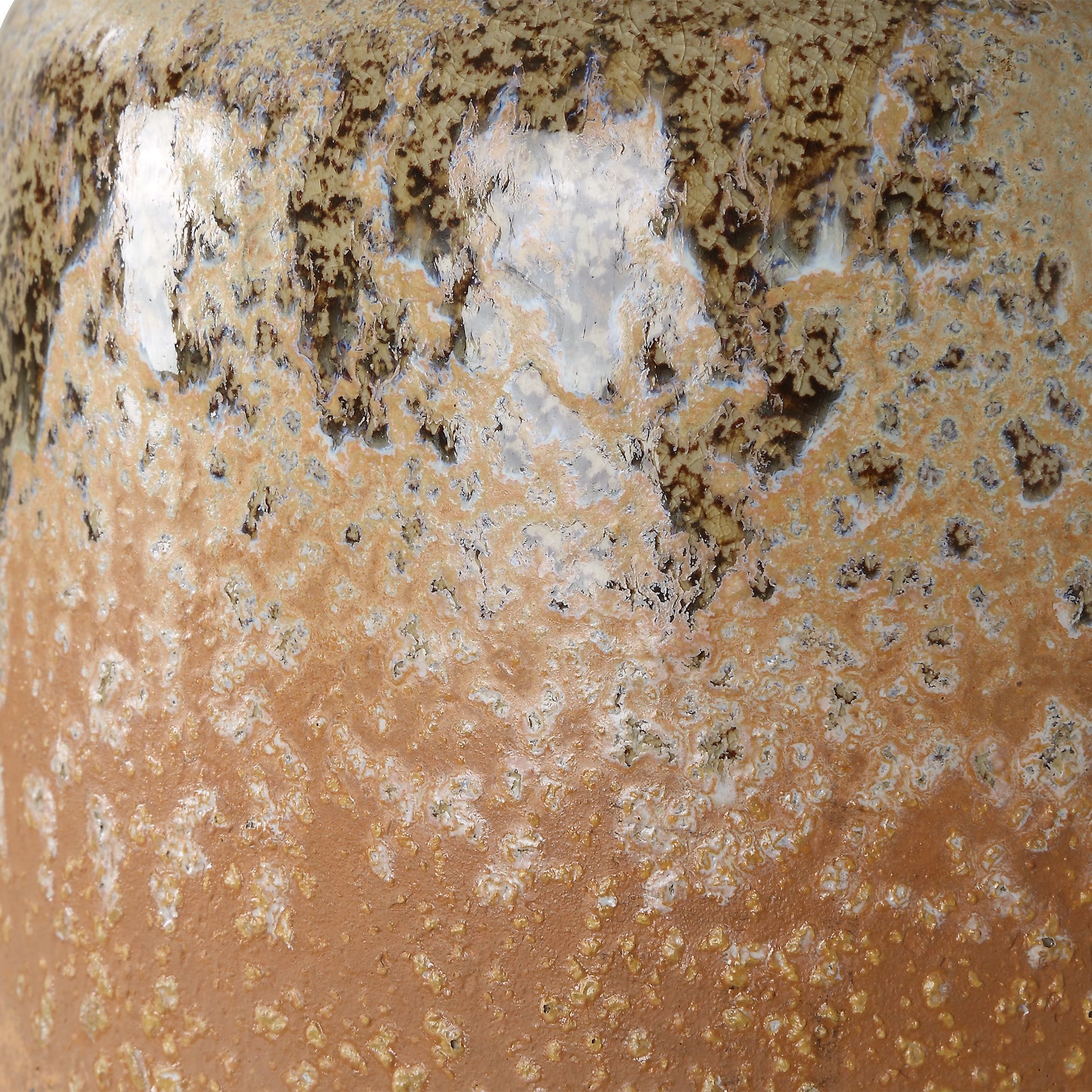 Canyon 17.75 inch 100.00 watt Chocolate and Tan Mottled Glaze with Brushed Antique Brass Table Lamp Portable Light