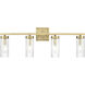 Iversen 4 Light 29.75 inch Vintage Brass Vanity Light Wall Light
