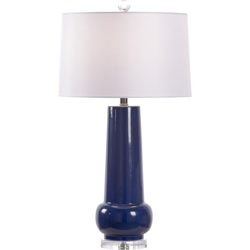 Wildwood 30 inch 100.00 watt Blue Glaze/Clear Table Lamp Portable Light