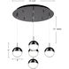 Pluto Multi Pendant Ceiling Light in Chrome