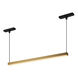 Mira 48V DC Brushed Gold Trilo Track Linear Pendant Ceiling Light