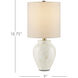 Osso 18.75 inch 100 watt Natural Bone and Antique Brass Table Lamp Portable Light