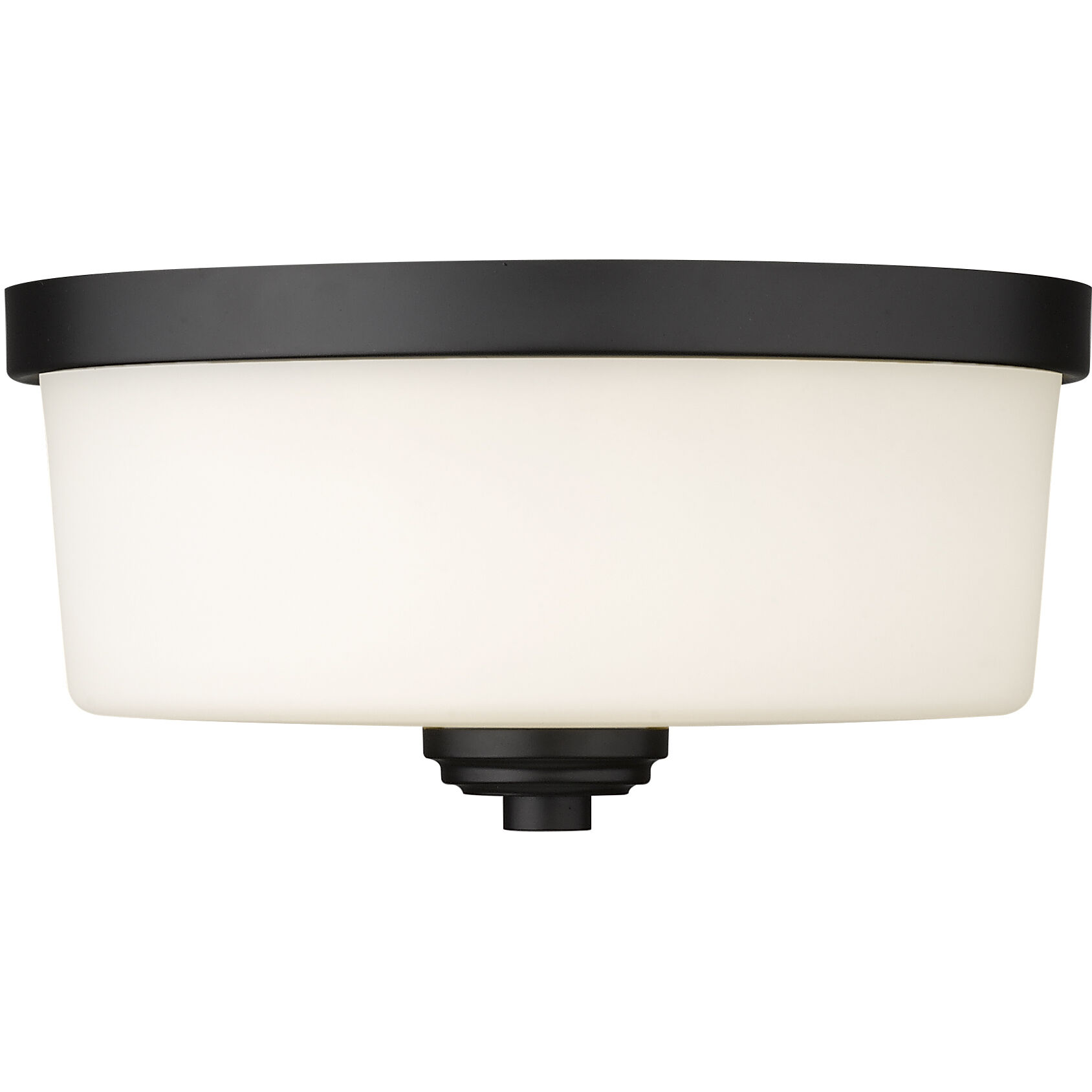 Arlington 2 Light 12.25 inch Matte Black Flush Mount Ceiling Light