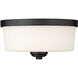 Arlington 2 Light 12.25 inch Matte Black Flush Mount Ceiling Light