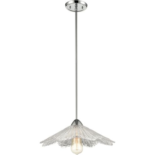 Radiance 1 Light 16 inch Polished Chrome with Clear Pendant Ceiling Light