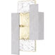 Miranda Outdoor Wall Lantern in Brushed Aluminum, Medium