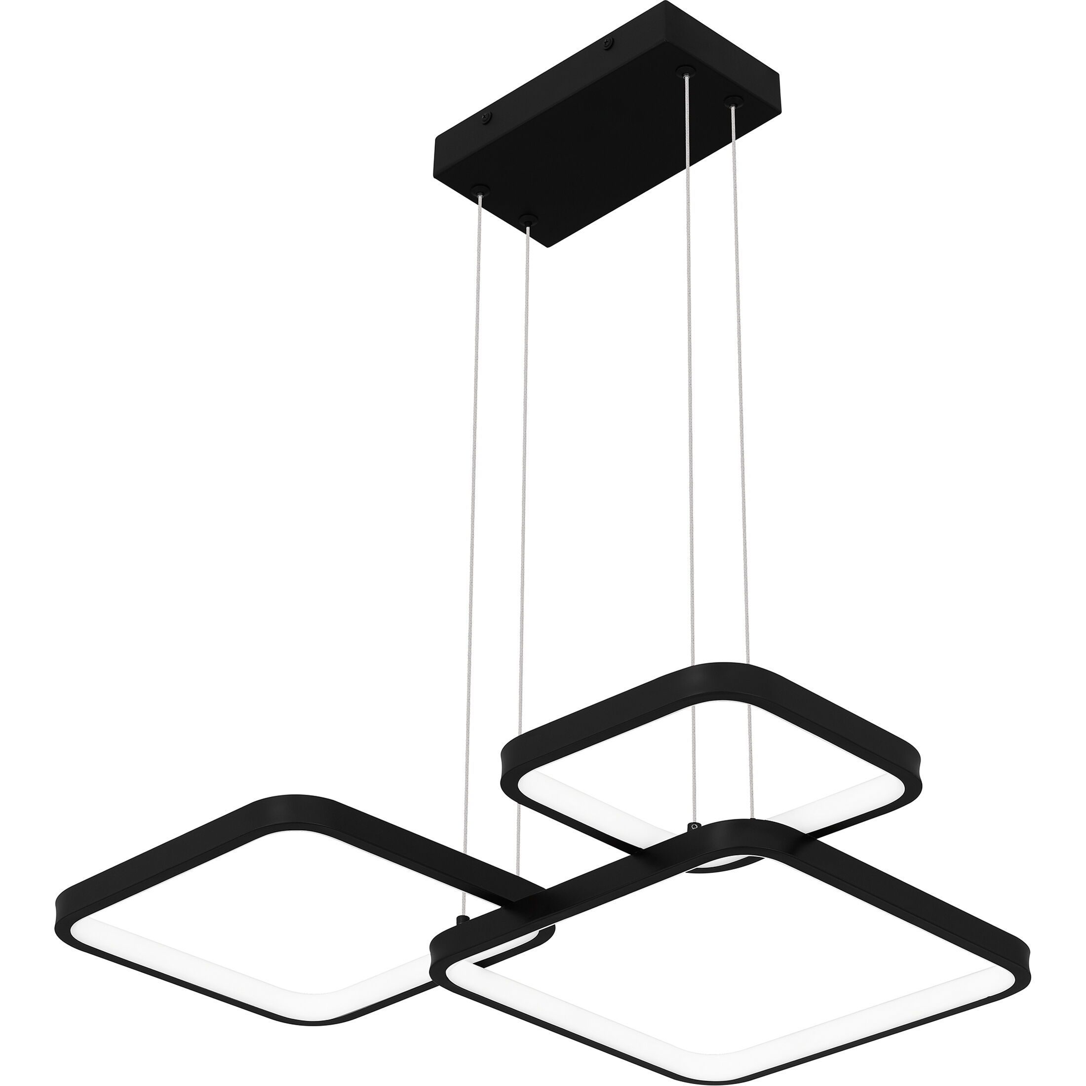 Elvive LED 22 inch Matte Black Pendant Ceiling Light