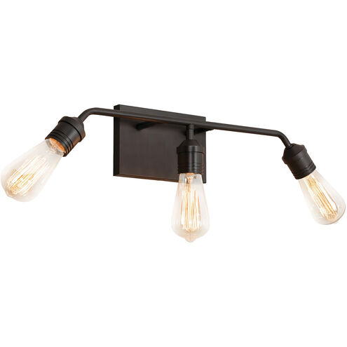 Magnus 3 Light 21 inch Black Vanity Light Wall Light