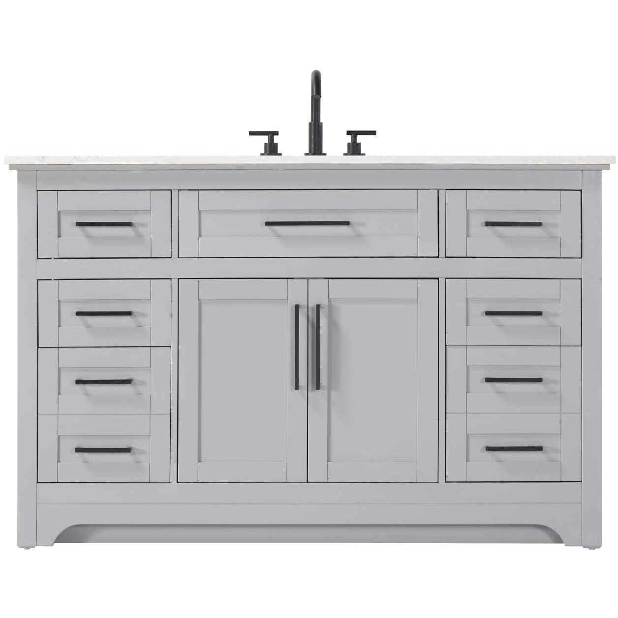 Remington 54 X 35 inch Grey Bathroom Vanity Cabinet