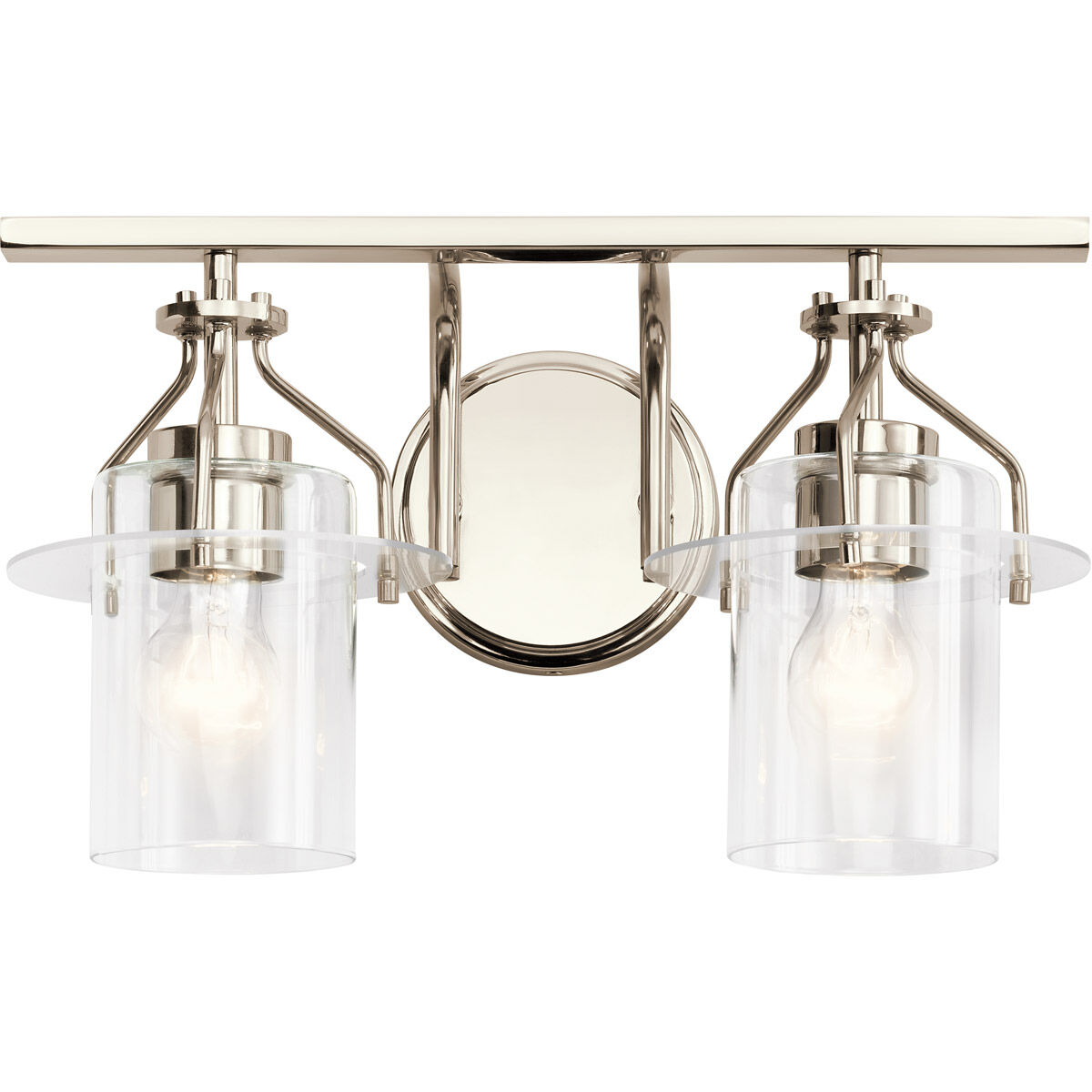 Everett 2 Light 16 inch Polished Nickel Wall Mount Bath Light Wall Light, 2 Arm