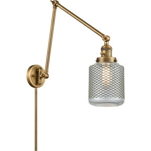 Stanton 30 inch 3.50 watt Brushed Brass Swing Arm Wall Light, Franklin Restoration