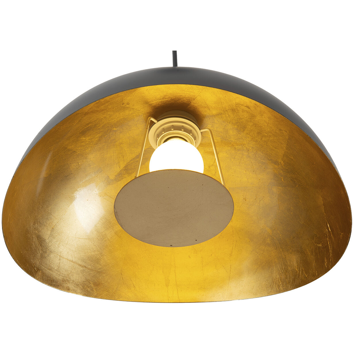 Luna Bella LED 14 inch Matte Black and Weathered Brass Pendant Ceiling Light