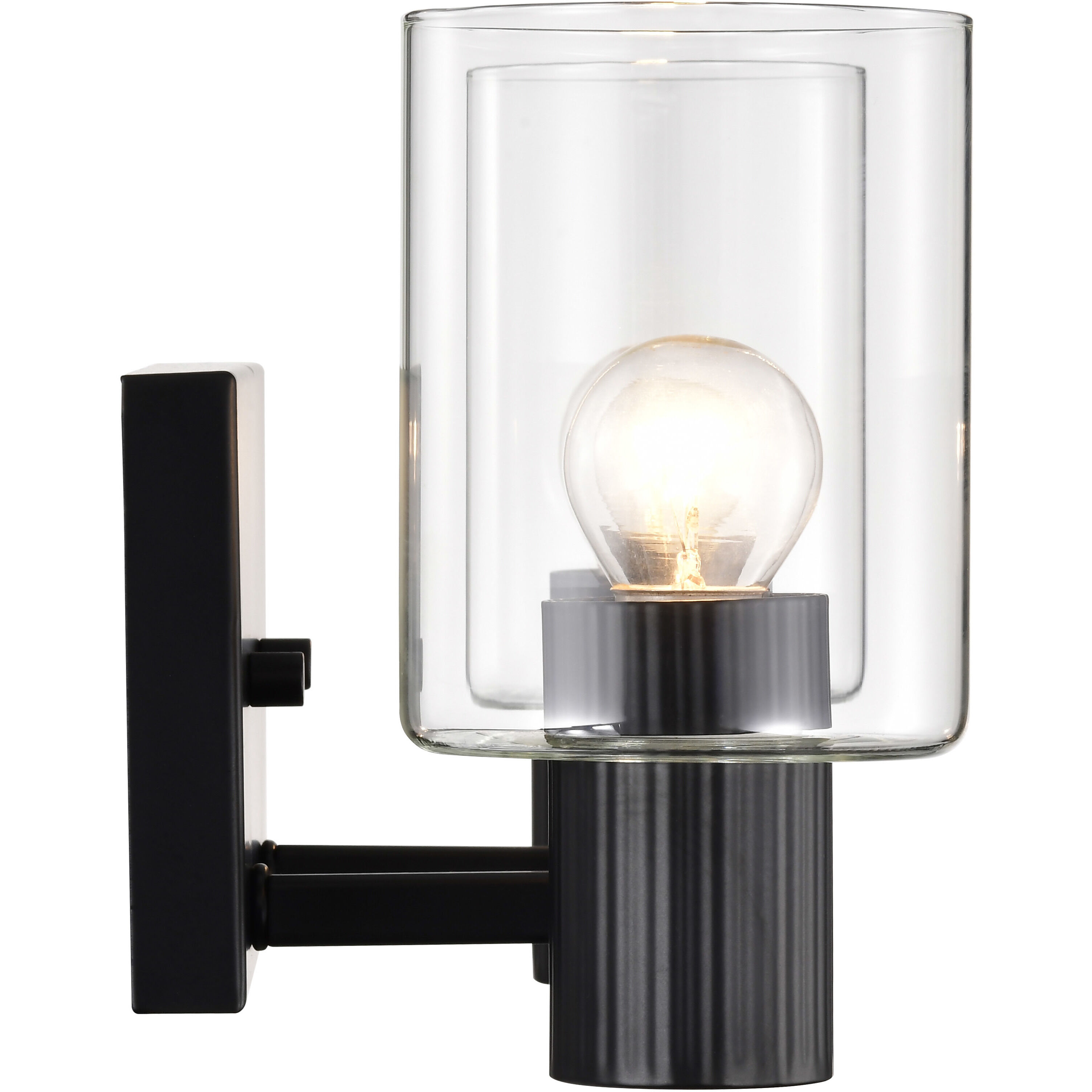 Clarksville 2 Light 14 inch Matte Black Vanity Light Wall Light