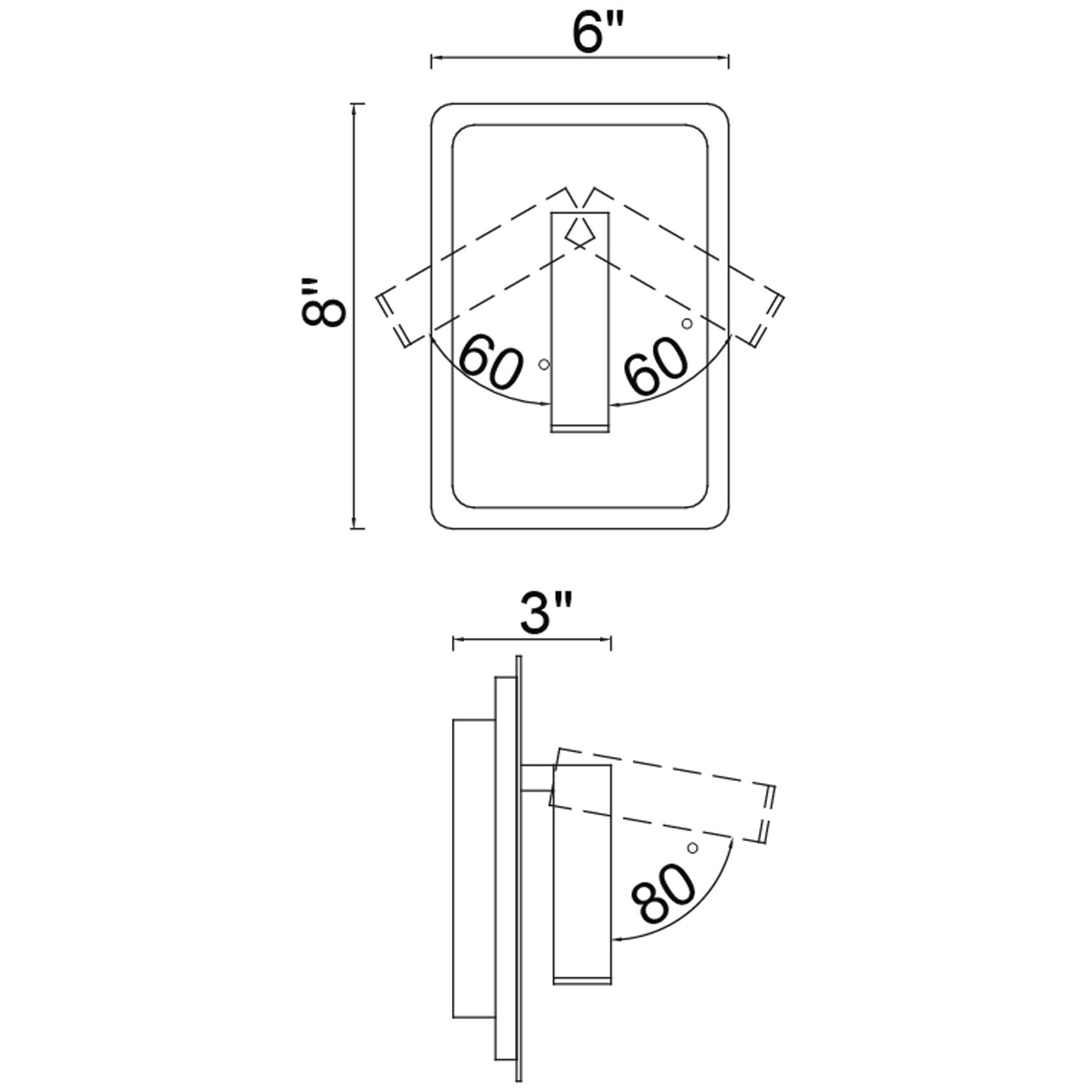 Private I LED 6 inch Matte White Wall Sconce Wall Light