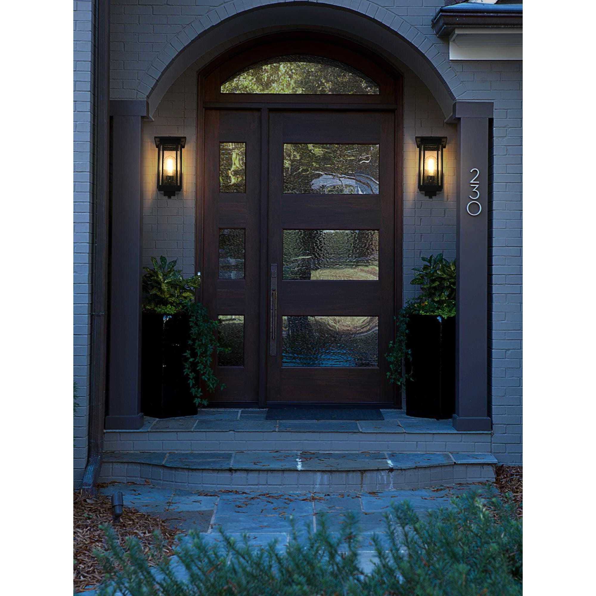 Melvale 1 Light 13 inch Black Outdoor Wall Sconce