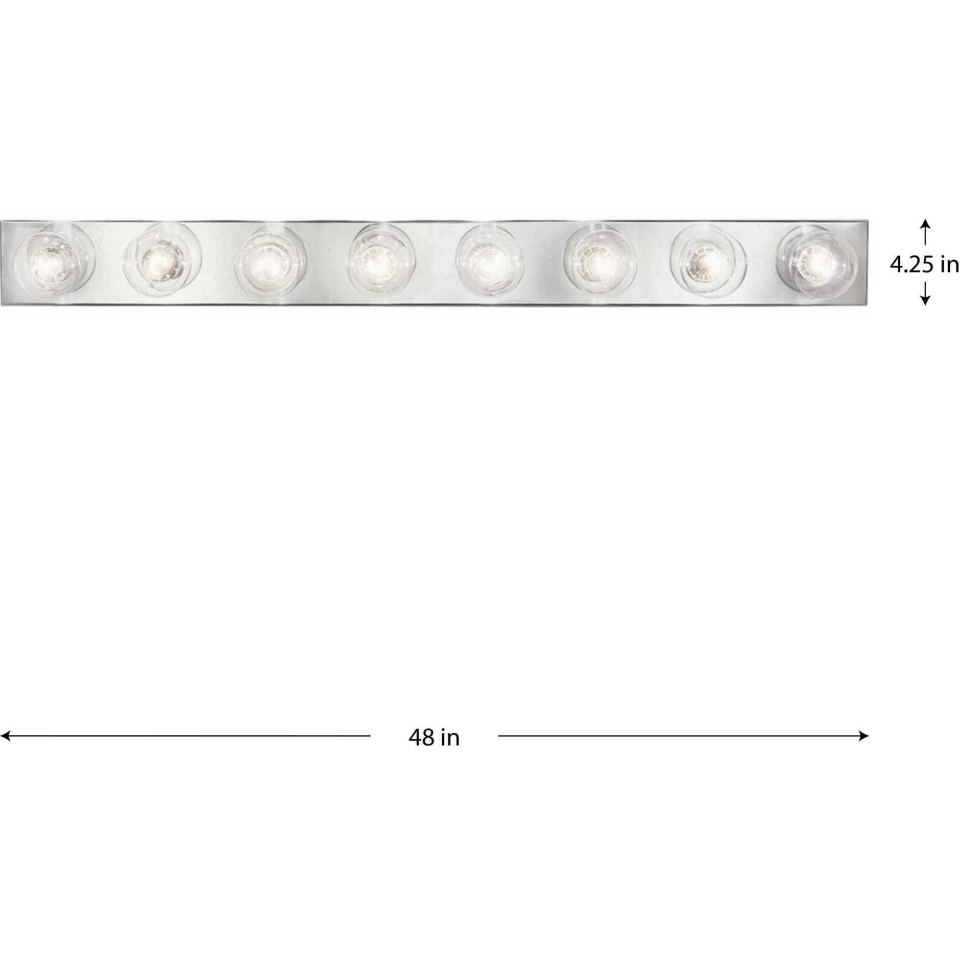 Broadway 8 Light 48 inch Polished Chrome Bath Vanity Wall Light