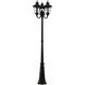 Oxford 3 Light 87 inch Textured Black Outdoor Post Light