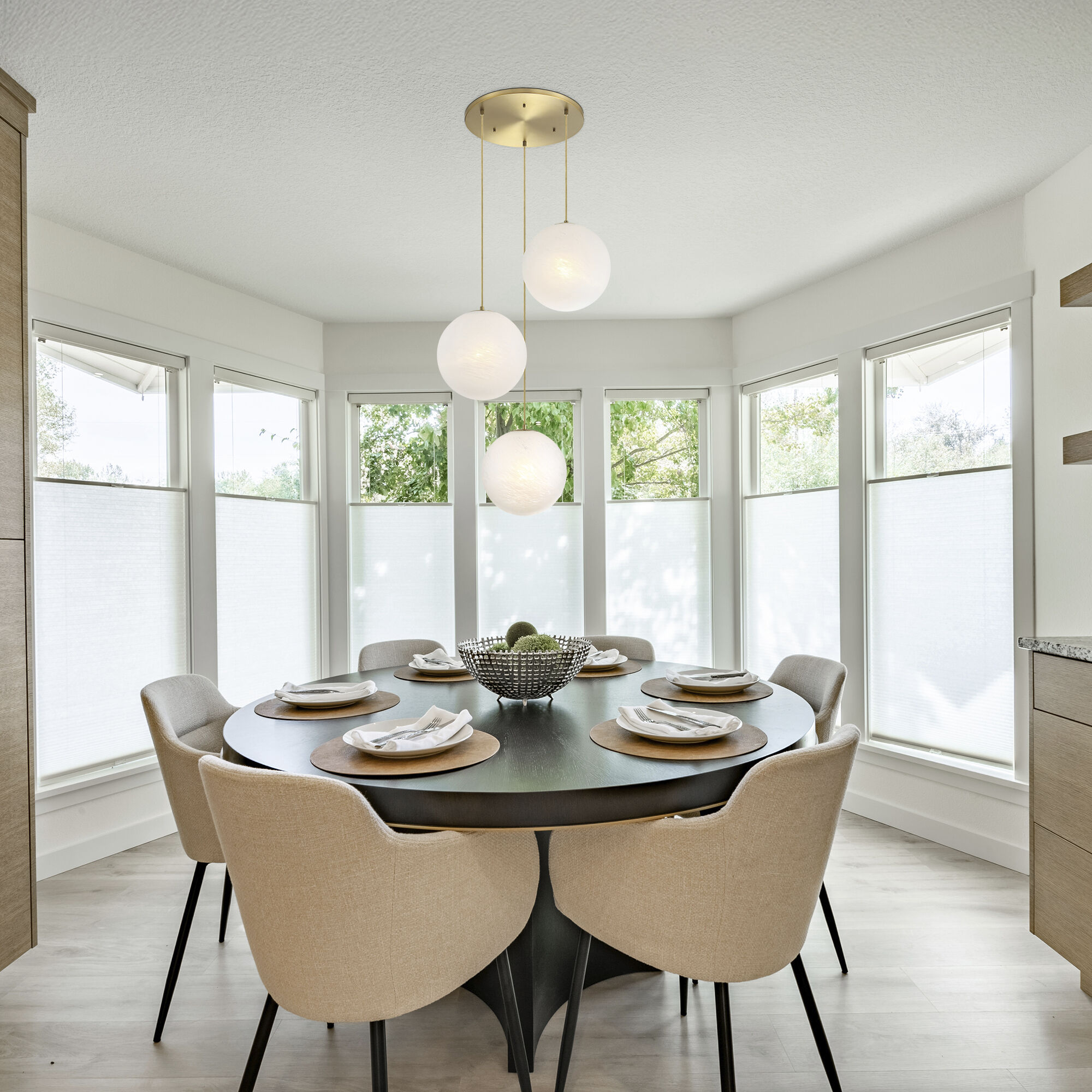 Pixie LED 30 inch Brushed Gold Chandelier Ceiling Light